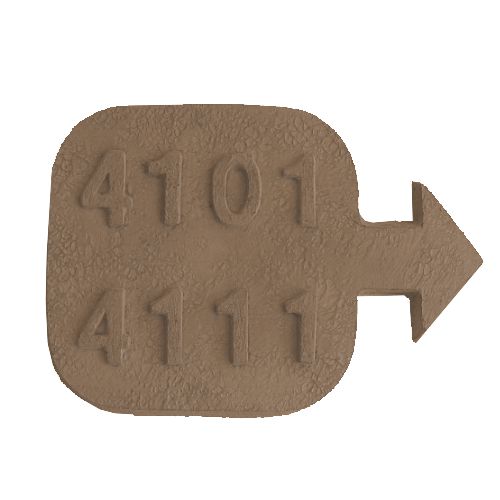 FI-4118 Placa Numerada con flecha